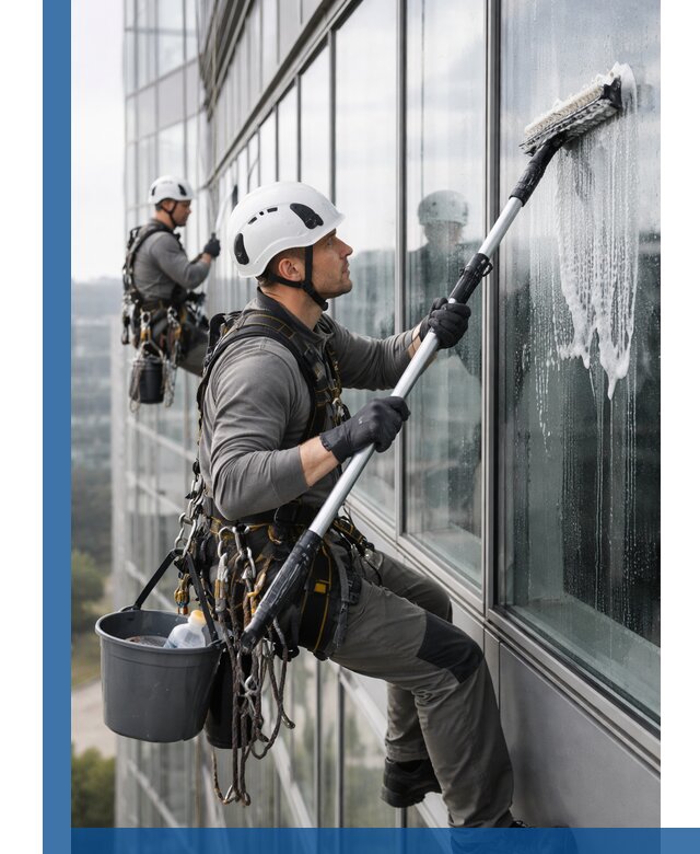 Высотная мойка сплошного остекления с выездом в Фурманове