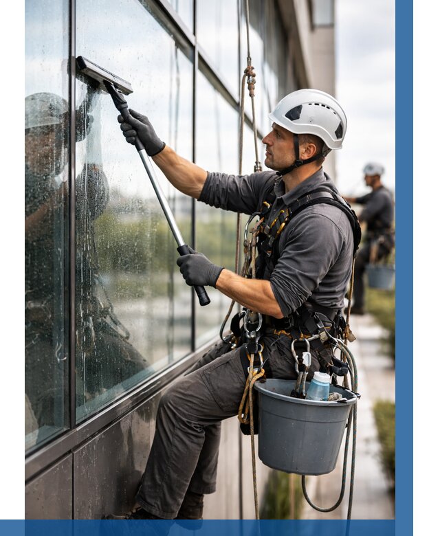 Мойка стеклянных фасадов в Фурманове от 204 р. | ВЫСОТНИК-Фрв