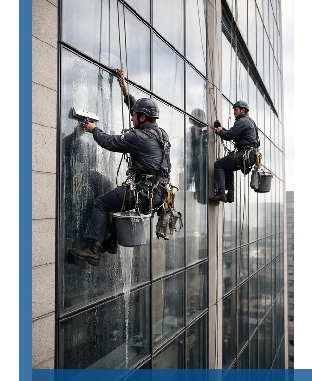 Профессиональная мойка стеклянных фасадов зданий в Фурманове