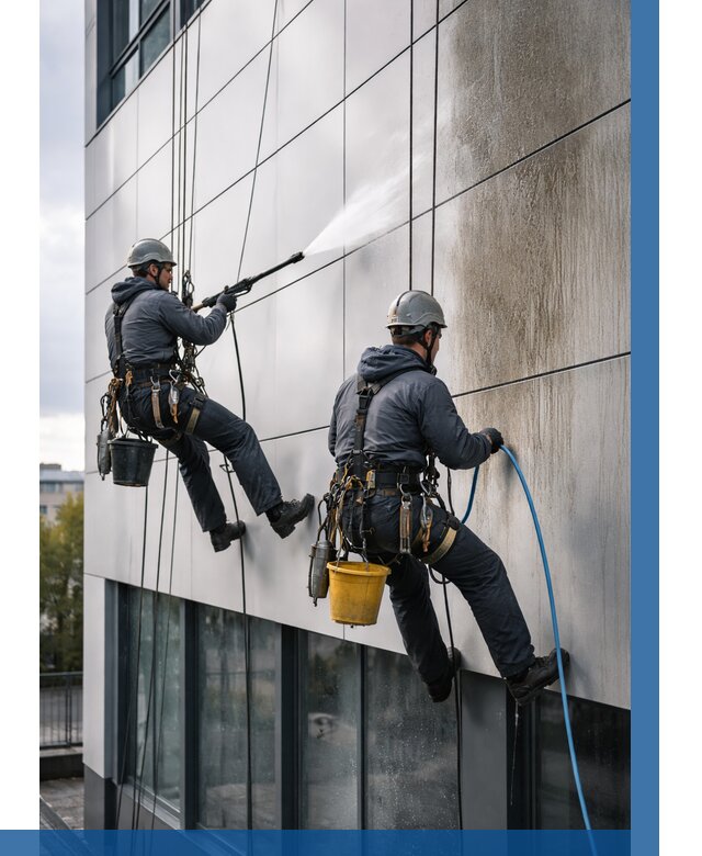 Мойка фасада из композита в Фурманове по цене от 306 р. | ВЫСОТНИК-Фрв