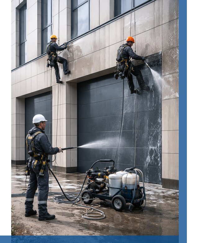 Послестроительная мойка фасада в Фурманове от 306 р. | ВЫСОТНИК-Фрв