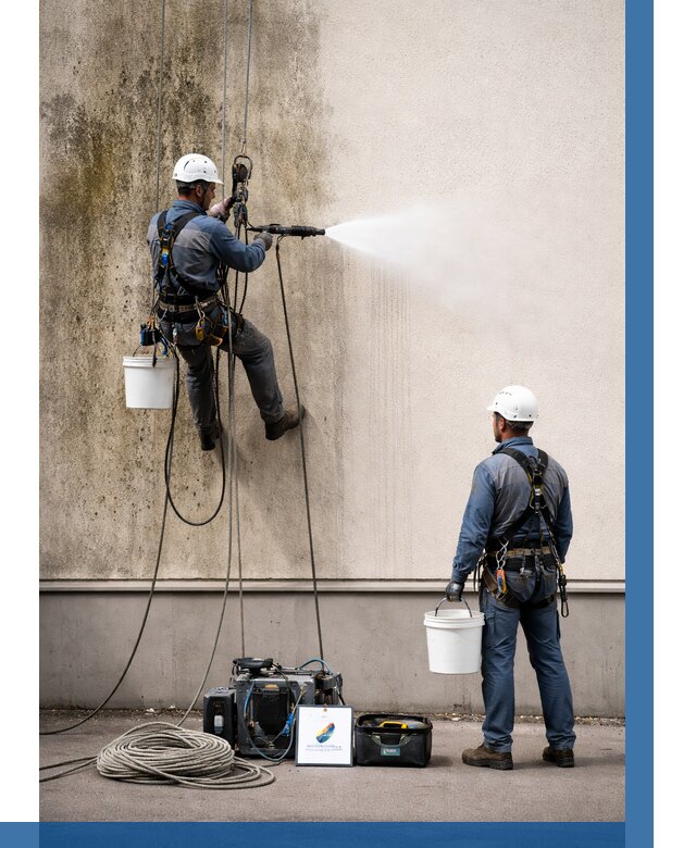 Очистка фасада от плесени в Фурманове от 306 р. | ВЫСОТНИК-Фрв