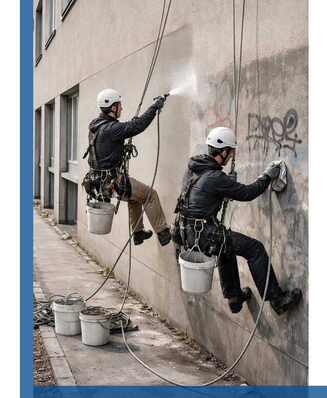 Антиграффити покрытие фасада с защитой от надписей в Фурманове