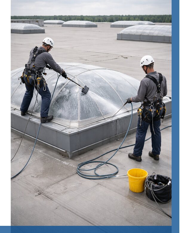 Мойка зенитных фонарей в Фурманове, заказать от 4585 р. | ВЫСОТНИК-Фрв