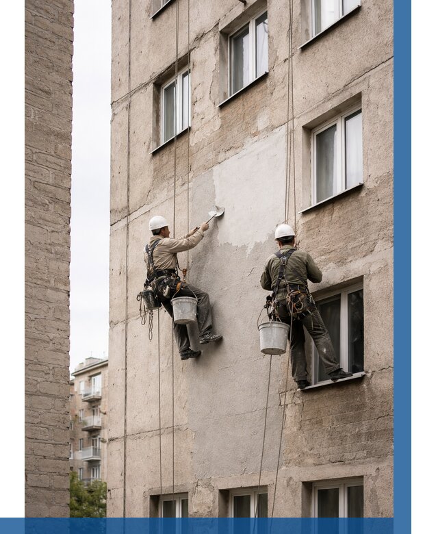 Косметический ремонт фасада в Фурманове от 1121 р. | ВЫСОТНИК-Фрв