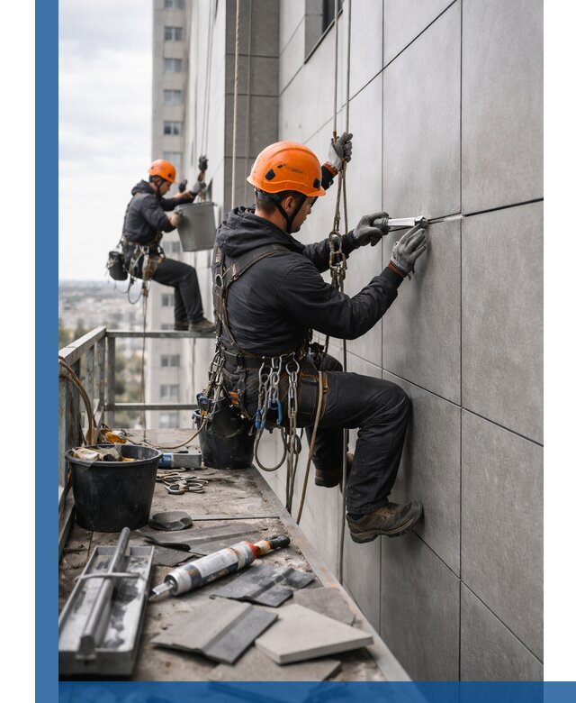 Профессиональный ремонт фасада из керамогранита в Фурманове