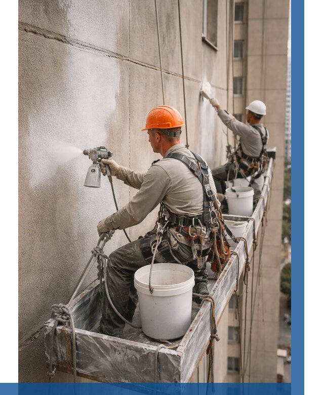 Грунтовка фасада на высоте в Фурманове от 122 р. | ВЫСОТНИК-Фрв