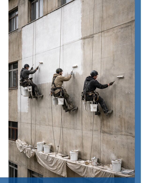 Покраска бетонного фасада в Фурманове от 357 р за м2 | ВЫСОТНИК-Фрв