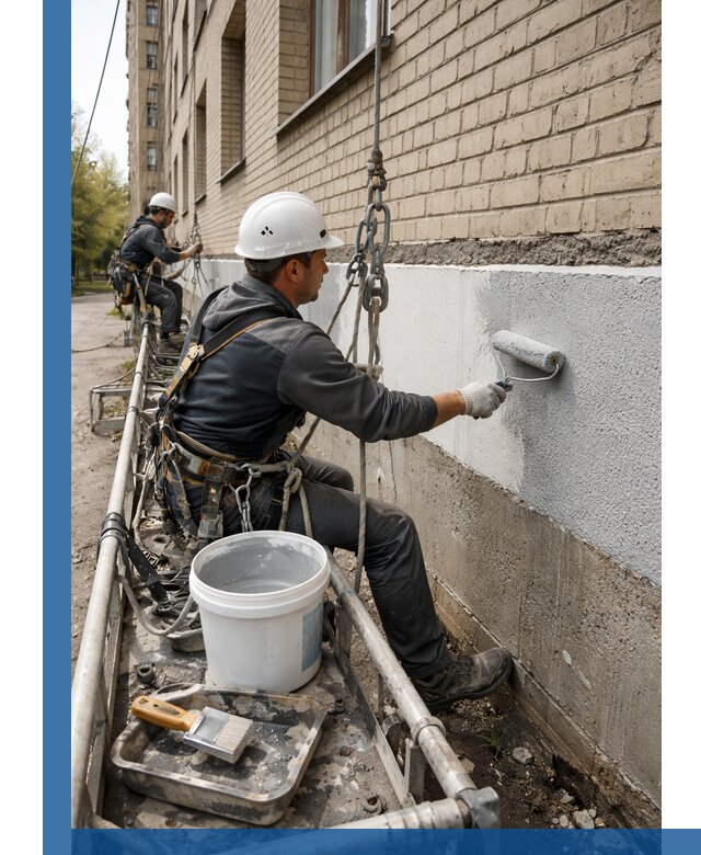 Окраска цоколя здания в Фурманове профессионально и надежно