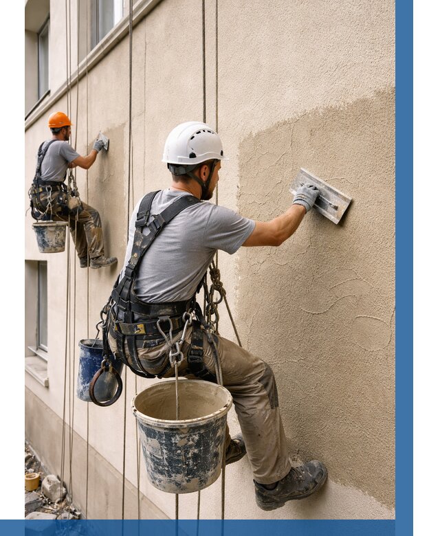 Декоративная штукатурка фасада в Фурманове от 1223 р. | ВЫСОТНИК-Фрв