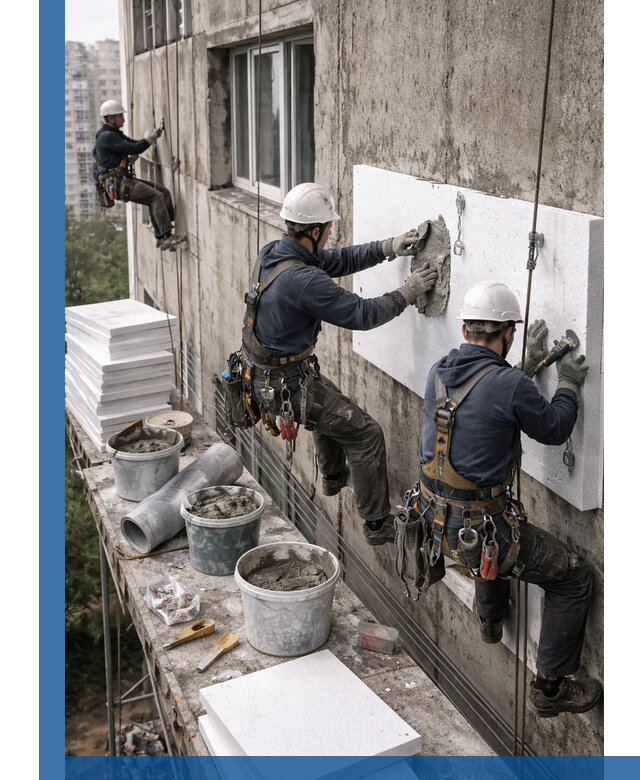 Утепление фасада пенополистиролом в Фурманове под ключ