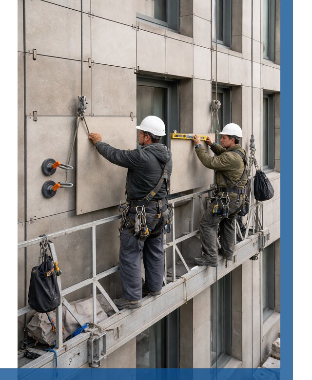 Монтаж керамогранита на фасад в Фурманове от 2547 р. | ВЫСОТНИК-Фрв