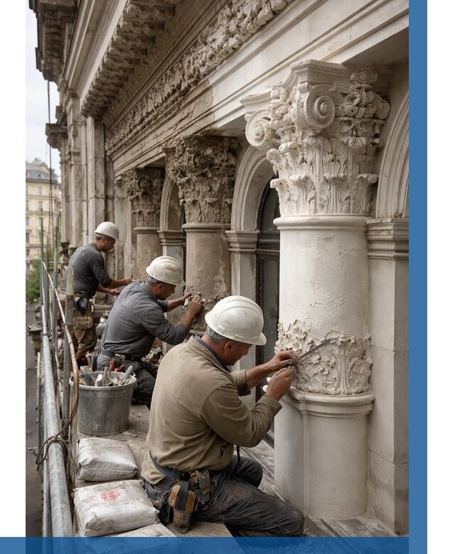 Реставрация фасадной лепнины в Фурманове от 2547 р. | ВЫСОТНИК-Фрв