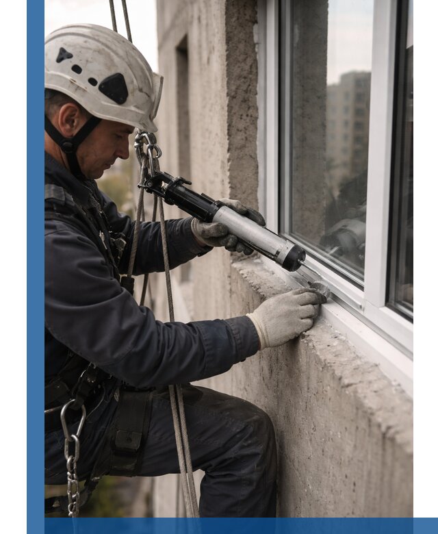 Герметизация оконных швов снаружи в Фурманове профессионально