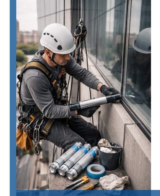 Герметизация стыков витража в Фурманове для герметичных фасадов