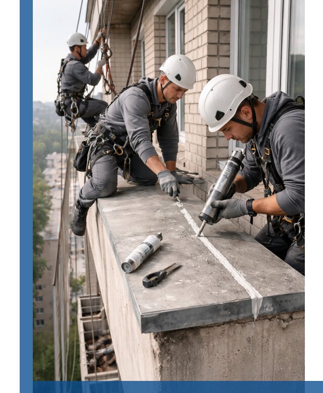 Герметизация балконного козырька в Фурманове профессионально