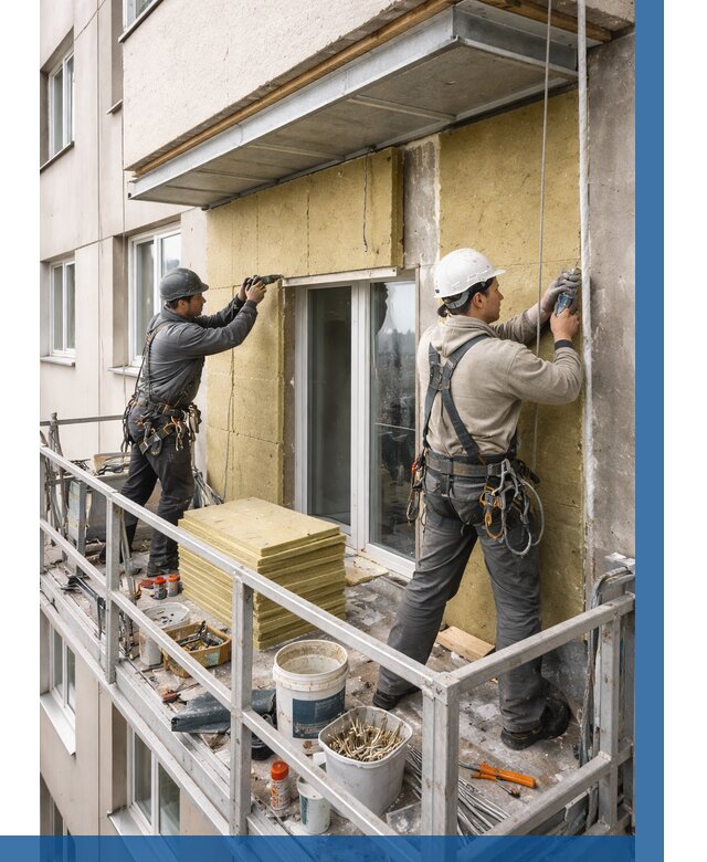 Утепление балкона снаружи в Фурманове от 1630 р. под ключ ВЫСОТНИК-Фрв