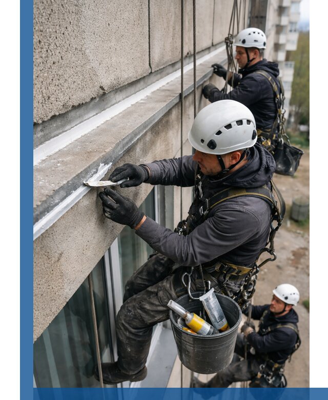 Герметизация примыкания балкона в Фурманове под ключ с гарантией