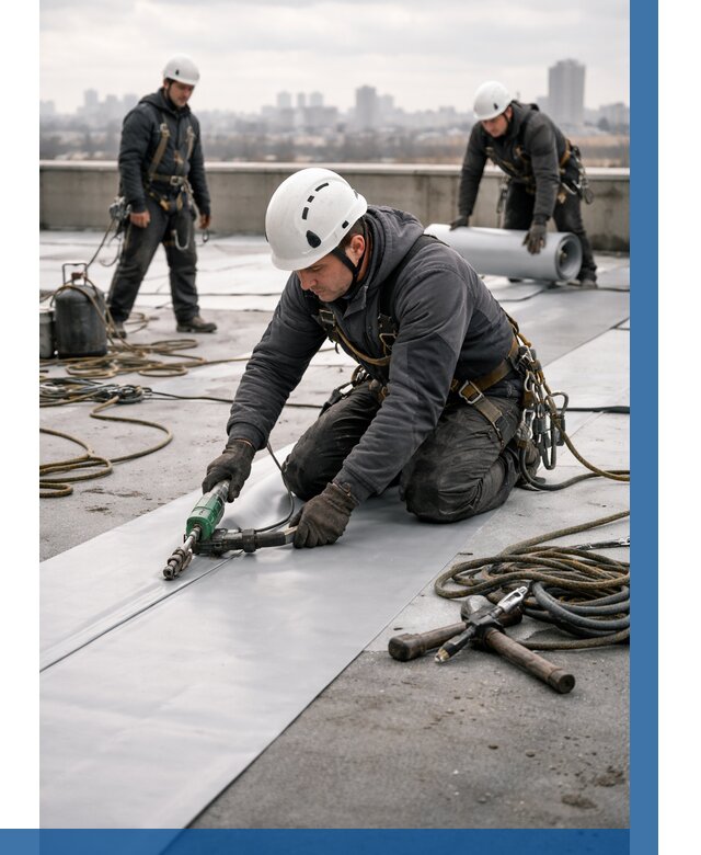 Ремонт мембранной кровли в Фурманове от 1834 р./м2 | ВЫСОТНИК-Фрв