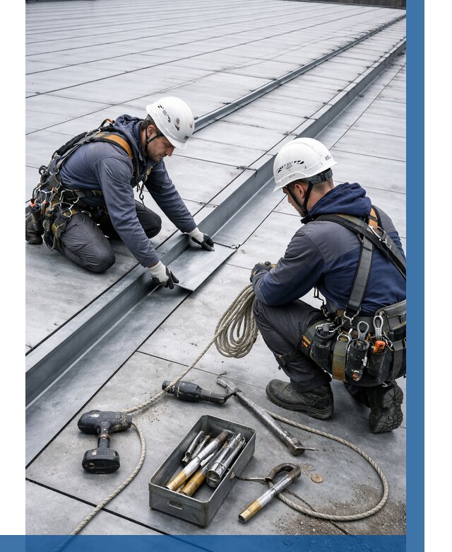 Ремонт фальцевой кровли в Фурманове от 713 р. | ВЫСОТНИК-Фрв