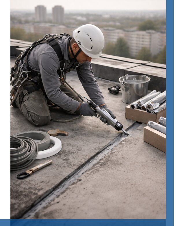 Герметизация швов кровли в Фурманове от 458 р./м2 | ВЫСОТНИК-Фрв