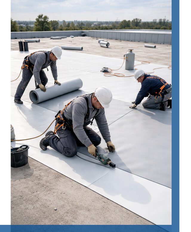 Монтаж мембранной кровли под ключ в Фурманове от 1223 р. | ВЫСОТНИК-Фрв