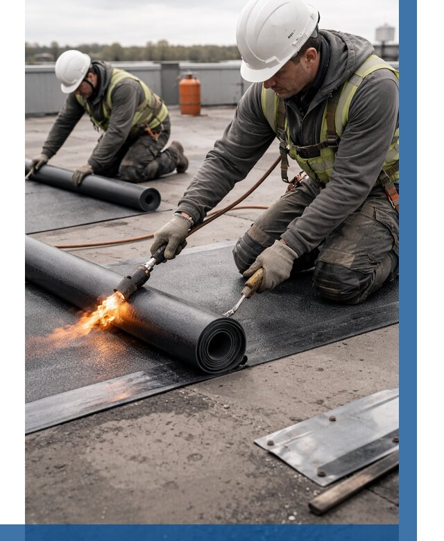 Монтаж наплавляемой кровли в Фурманове от 866 р. — ВЫСОТНИК-Фрв