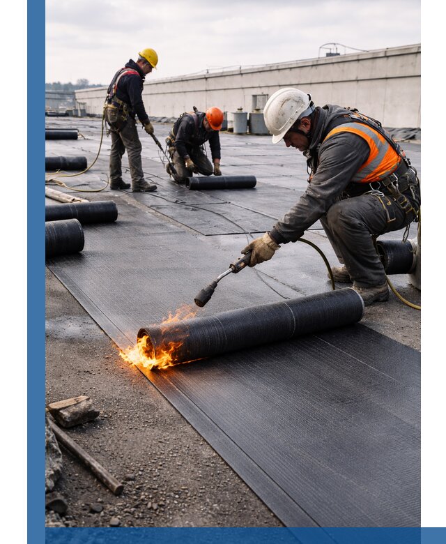 Монтаж наплавляемой кровли в Фурманове профессионально