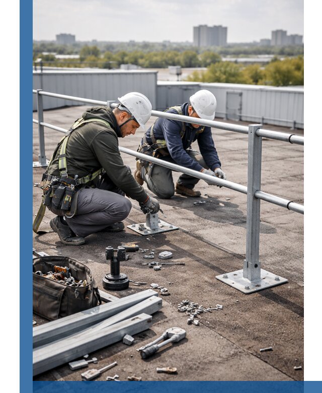 Монтаж кровельного ограждения в Фурманове под ключ с гарантией