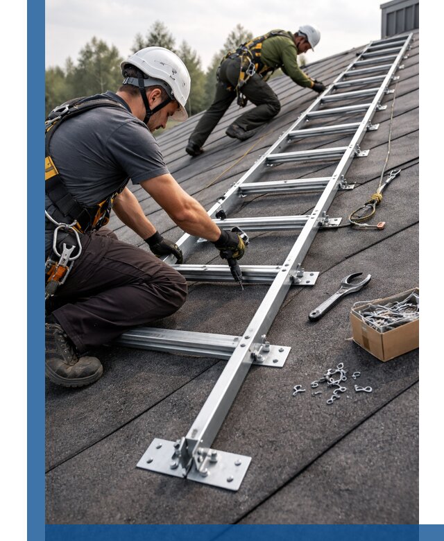 Профессиональный монтаж кровельной лестницы в Фурманове под ключ