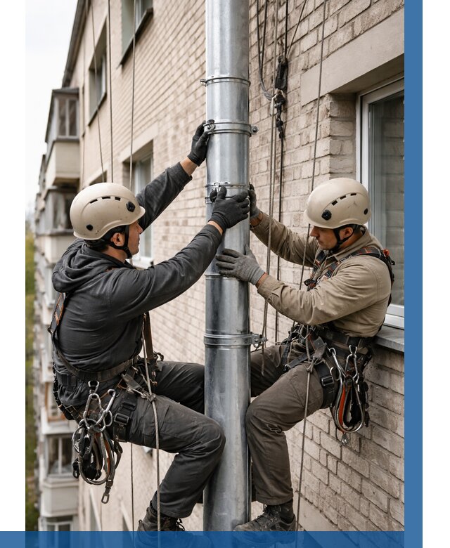 Замена водосточных труб в Фурманове от 6622 р. | ВЫСОТНИК-Фрв