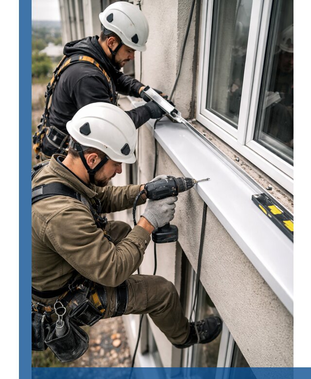 Профессиональный монтаж оконных отливов и отведения воды в Фурманове