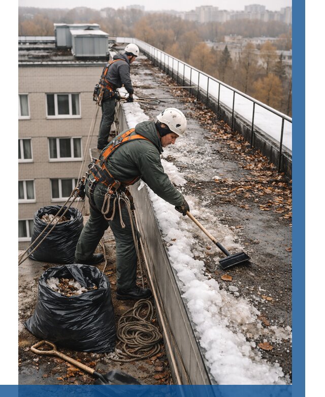 Очистка кровли по периметру в Фурманове от 560 р. | ВЫСОТНИК-Фрв