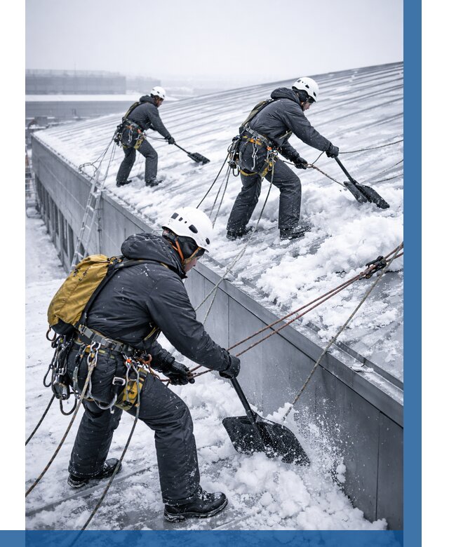 Очистка навесов от снега в Фурманове от 4585 р. | ВЫСОТНИК-Фрв