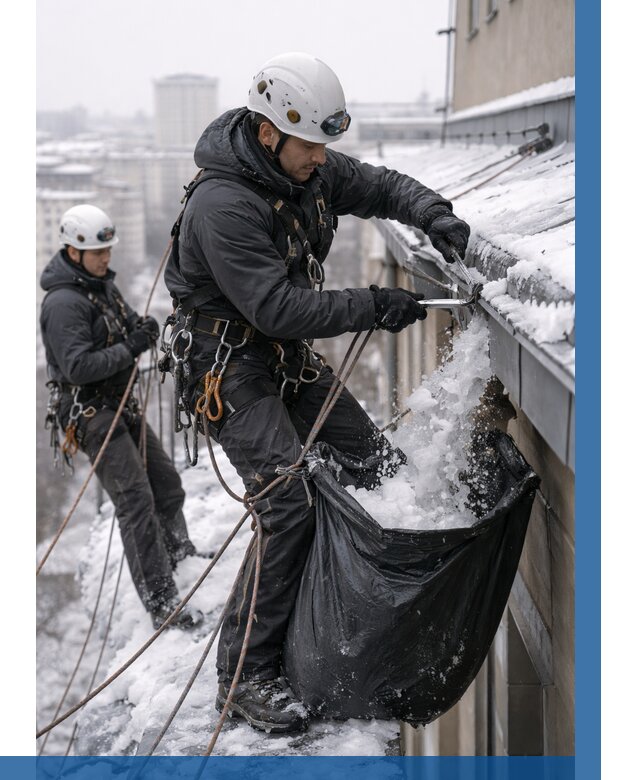 Аварийная очистка крыши в Фурманове под ключ от 306 р. | ВЫСОТНИК-Фрв