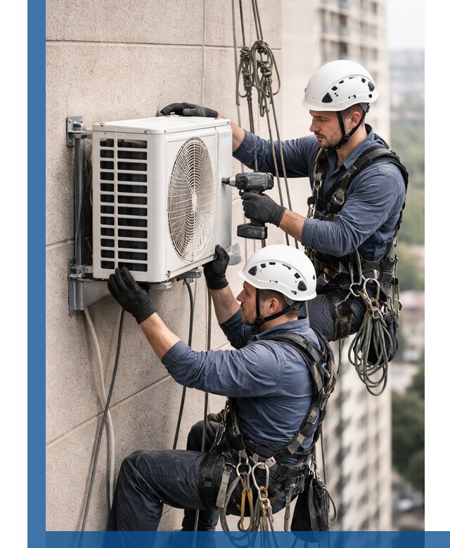 Монтаж внешнего блока кондиционера в Фурманове установка и крепление