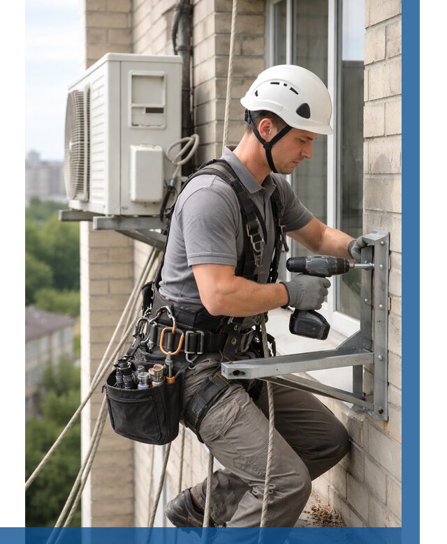 Установка кронштейнов кондиционера в Фурманове от 3566 р. | ВЫСОТНИК-Фрв