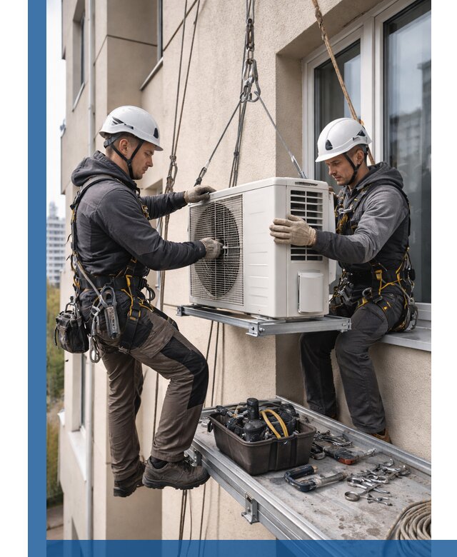 Перенос внешнего блока кондиционера в Фурманове с монтажом и крепежом