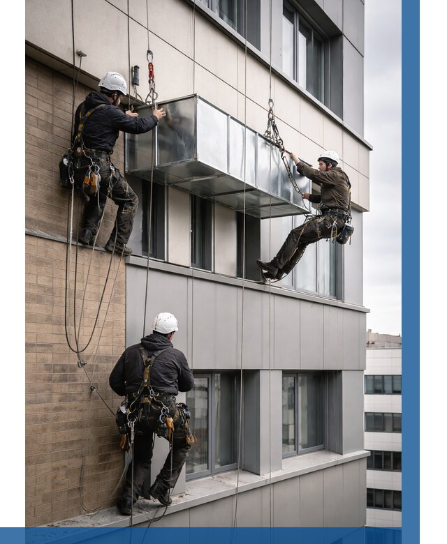 Монтаж воздуховодов на фасаде в Фурманове от 1528 р. | ВЫСОТНИК-Фрв