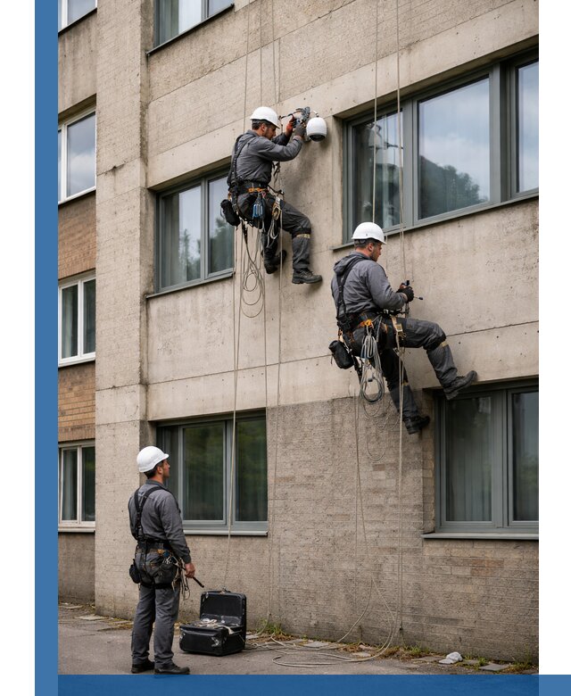 Монтаж фасадных камер видеонаблюдения в Фурманове под ключ