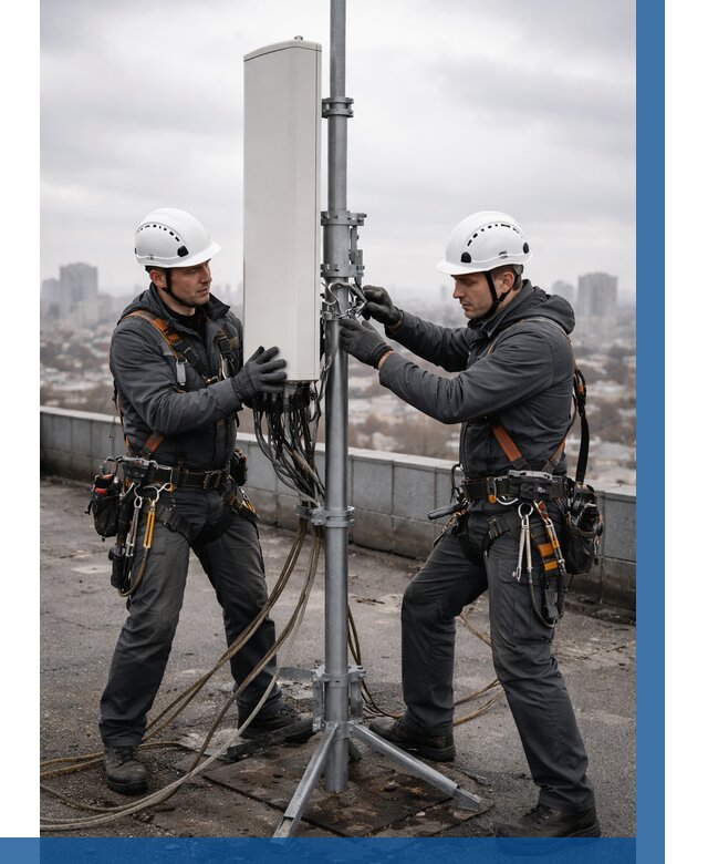 Монтаж антенн связи на крыше в Фурманове от 8660 р. | ВЫСОТНИК-Фрв