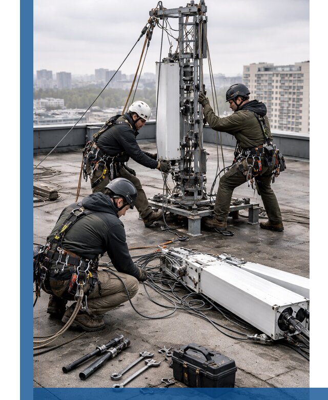 Демонтаж антенн на крыше зданий в Фурманове с гарантией