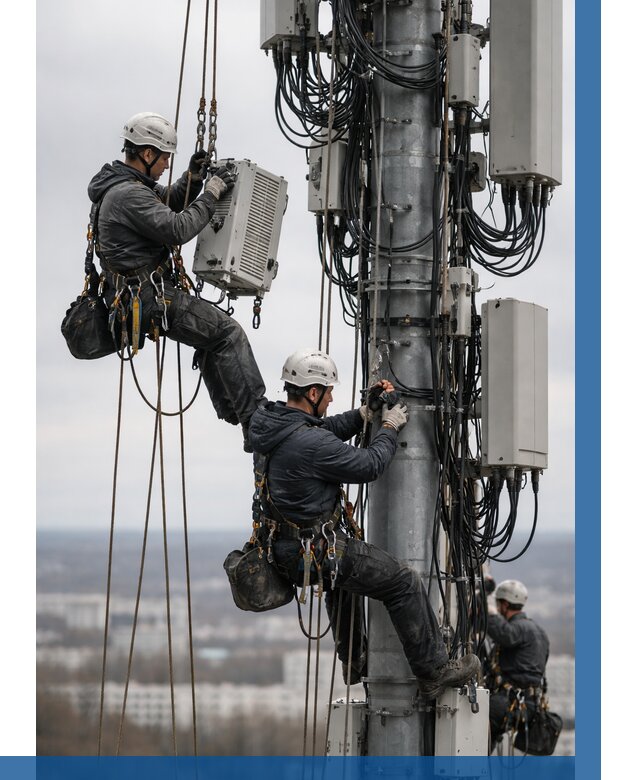 Монтаж оборудования связи на мачте в Фурманове от 7641 р. | ВЫСОТНИК-Фрв