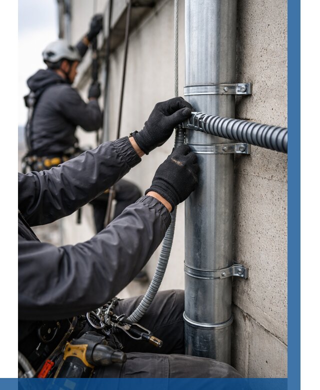 Монтаж гофры для кабеля в Фурманове от 306 р. | ВЫСОТНИК-Фрв