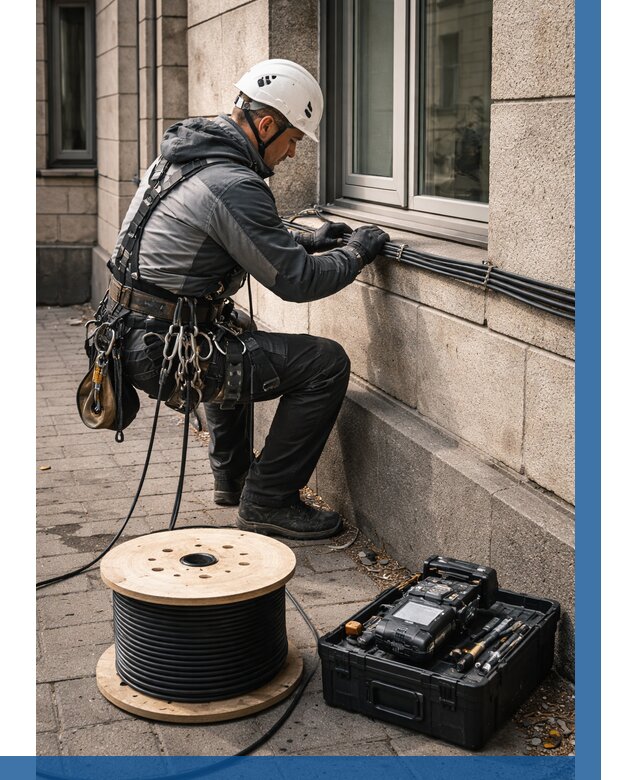 Прокладка оптоволоконного кабеля в Фурманове от 815 р. | ВЫСОТНИК-Фрв