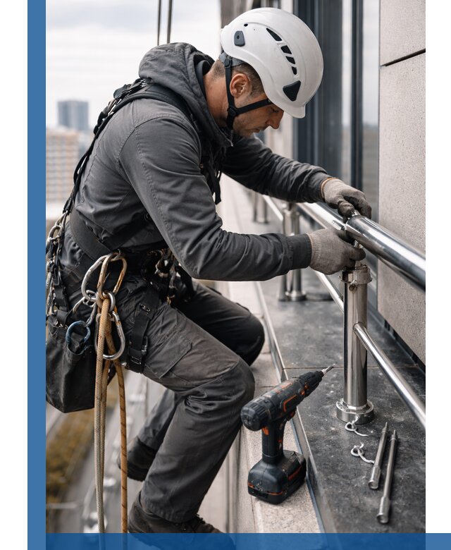 Монтаж ограждений на высоте в Фурманове для зданий и конструкций