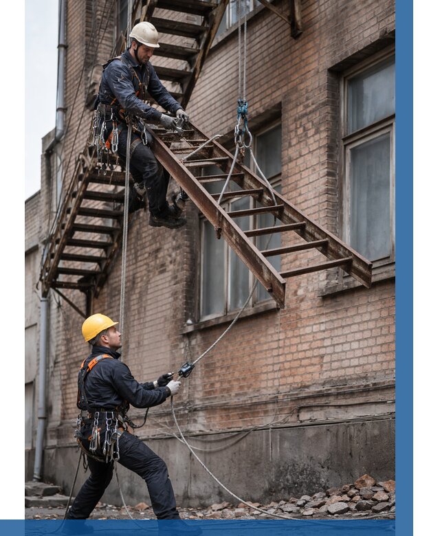 Демонтаж пожарной лестницы в Фурманове от 12226 р. | ВЫСОТНИК-Фрв