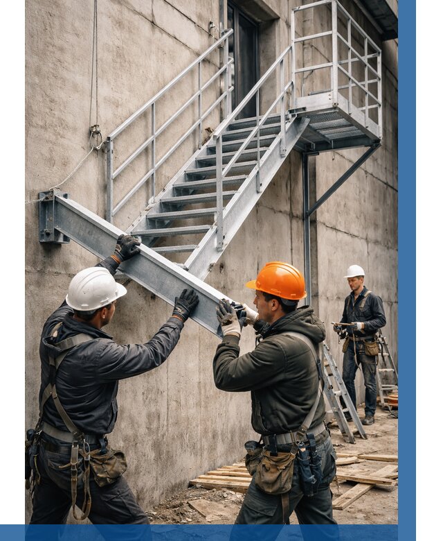 Монтаж металлических лестниц в Фурманове от 15282 р. | ВЫСОТНИК-Фрв