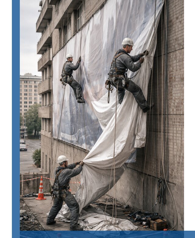 Демонтаж баннеров с фасада в Фурманове оперативно и безопасно