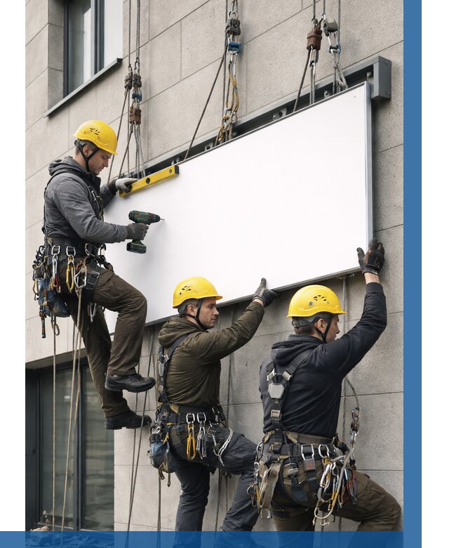 Монтаж рекламной вывески в Фурманове от 8150 р. | ВЫСОТНИК-Фрв